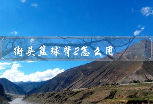 街头篮球背2怎么用