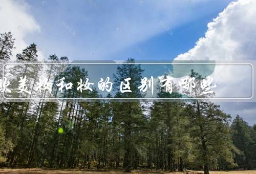 欧美妆和妆的区别有哪些