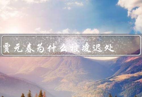 贾元春为什么被凌迟处