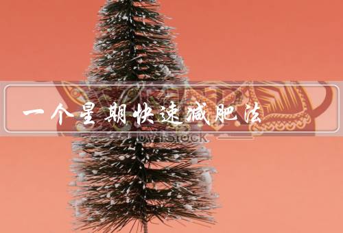 一个星期快速减肥法