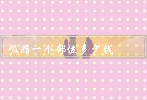 吸脂一个部位多少钱