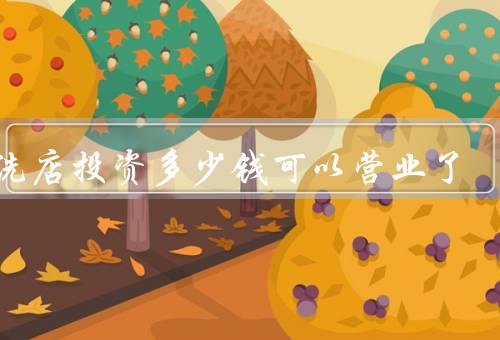 干洗店投资多少钱可以营业了