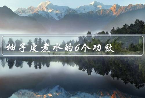 柚子皮煮水的6个功效