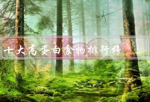 十大高蛋白食物排行榜