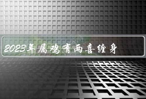 2023年属鸡有两喜缠身