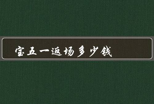 宝五一返场多少钱