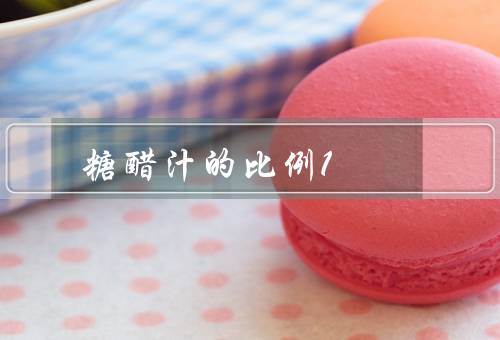 糖醋汁的比例1