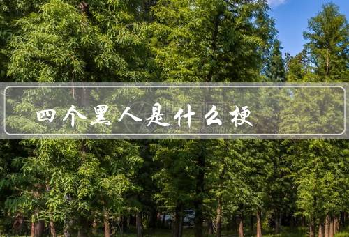 四个黑人是什么梗