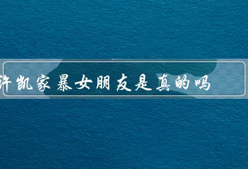 许凯家暴女朋友是真的吗