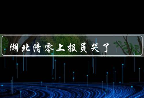 湖北清零上报员哭了