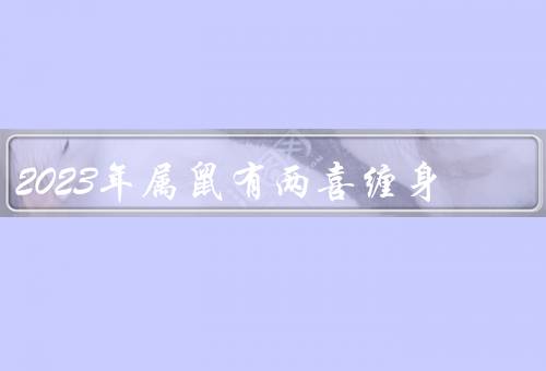 2023年属鼠有两喜缠身
