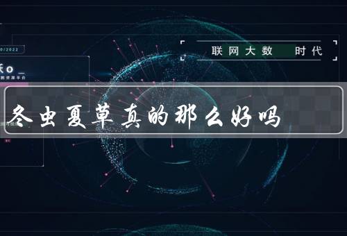 冬虫夏草真的那么好吗