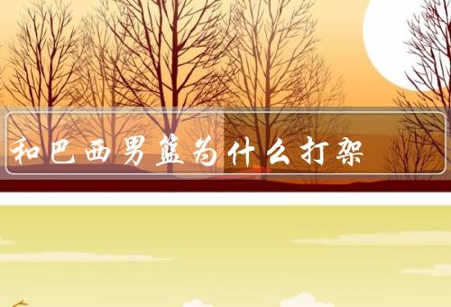 和巴西男篮为什么打架