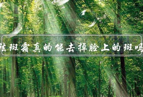修正祛斑霜真的能去掉脸上的斑吗
