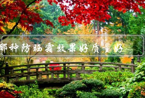 哪种防晒霜效果好质量好