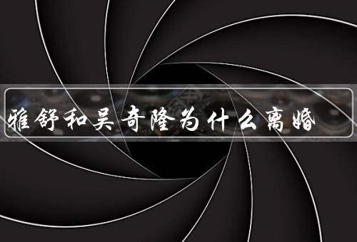 马雅舒和吴奇隆为什么离婚