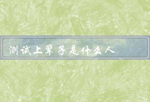 测试上辈子是什么人