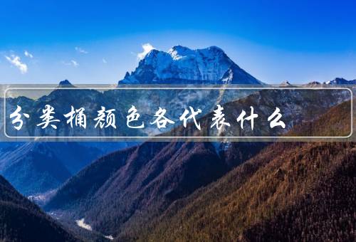 分类桶颜色各代表什么