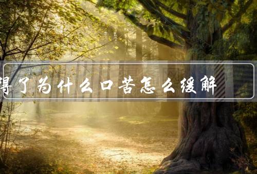 得了为什么口苦怎么缓解