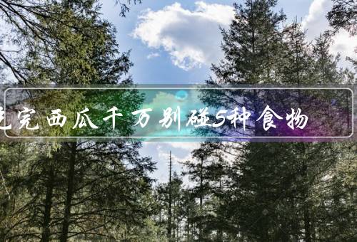 吃完西瓜千万别碰5种食物