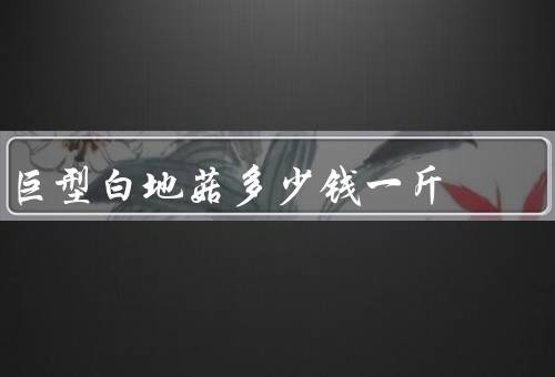 巨型白地菇多少钱一斤，20万元一斤（世界上最贵的蘑菇）