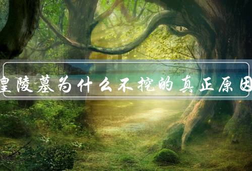 秦始皇陵墓为什么不挖的真正原因