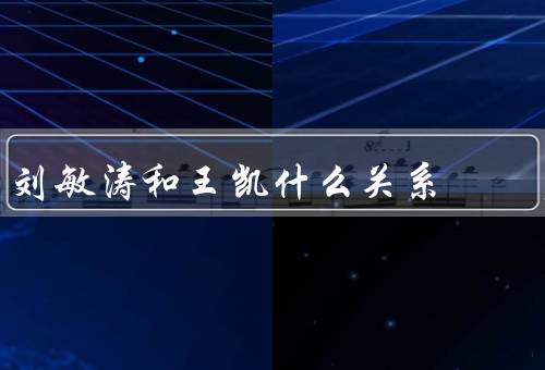 刘敏涛和王凯什么关系