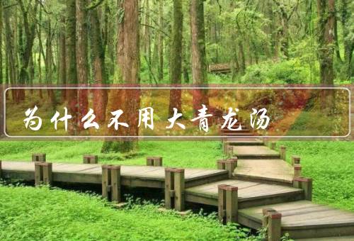 为什么不用大青龙汤