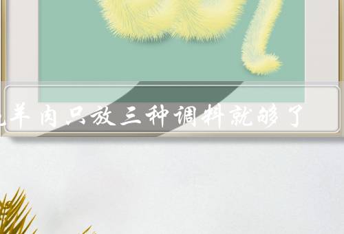 炖羊肉只放三种调料就够了
