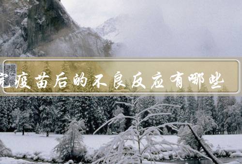 打完疫苗后的不良反应有哪些