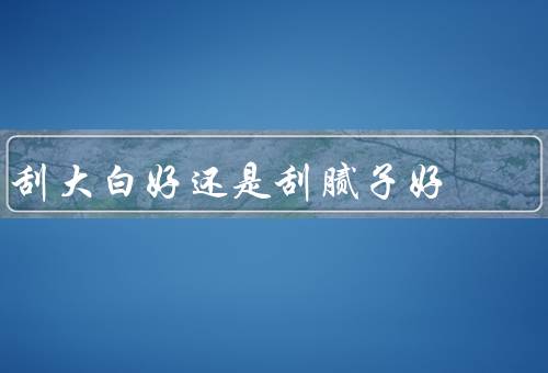 刮大白好还是刮腻子好