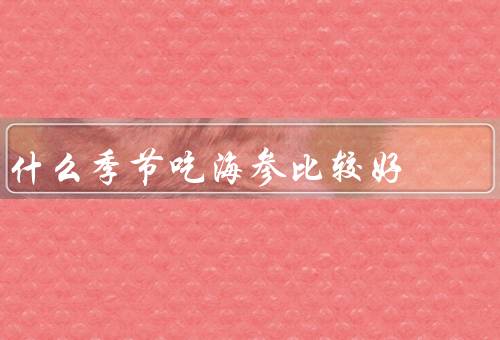 什么季节吃海参比较好
