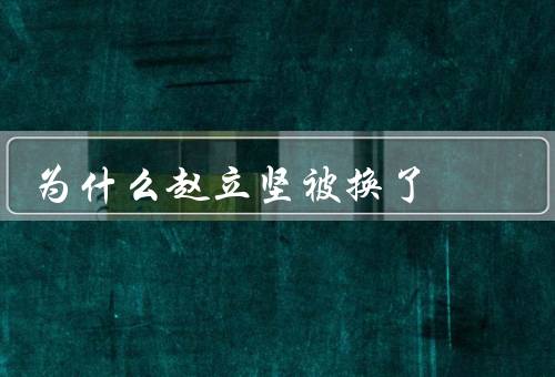 为什么赵立坚被换了