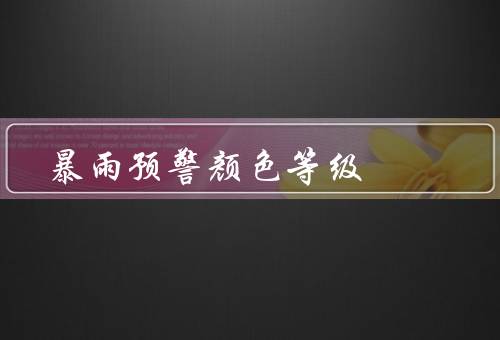 暴雨预警颜色等级，蓝黄橙红是从小到大顺序（黑色信号已取消）
