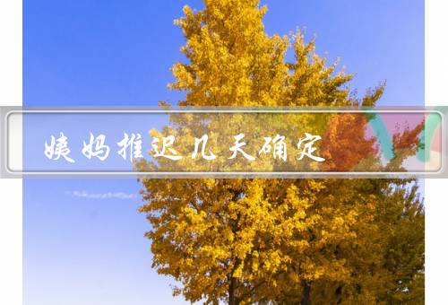 姨妈推迟几天确定