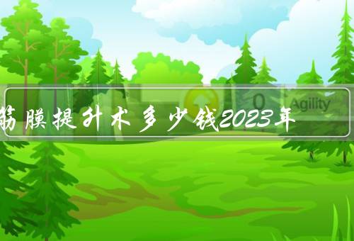 筋膜提升术多少钱2023年