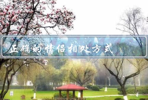 正确的情侣相处方式