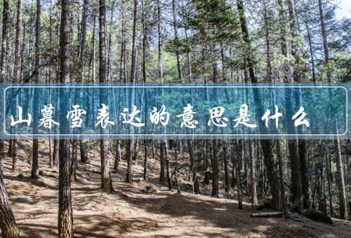 千山暮雪表达的意思是什么