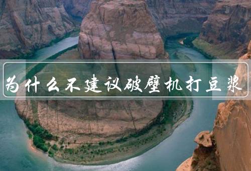 医生为什么不建议破壁机打豆浆