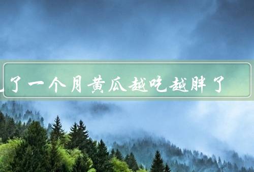 吃了一个月黄瓜越吃越胖了