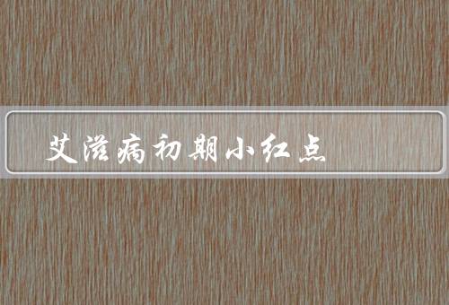 艾滋病初期小红点