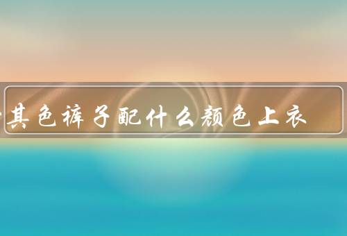 卡其色裤子配什么颜色上衣