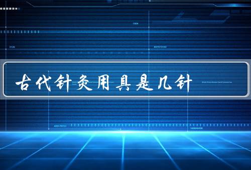 古代针灸用具是几针