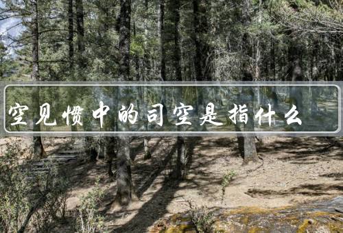 司空见惯中的司空是指什么