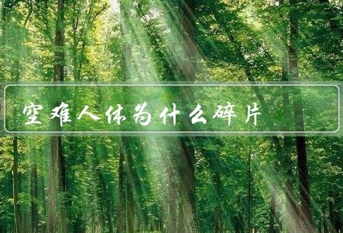 空难人体为什么碎片
