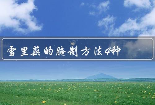 雪里蕻的腌制方法4种