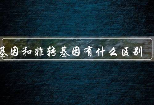 转基因和非转基因有什么区别