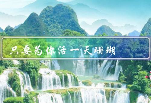 只要为你活一天珊瑚