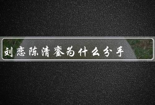 刘恋陈清銮为什么分手