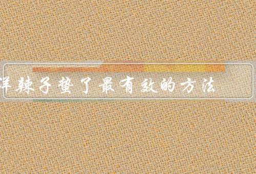 洋辣子蛰了最有效的方法